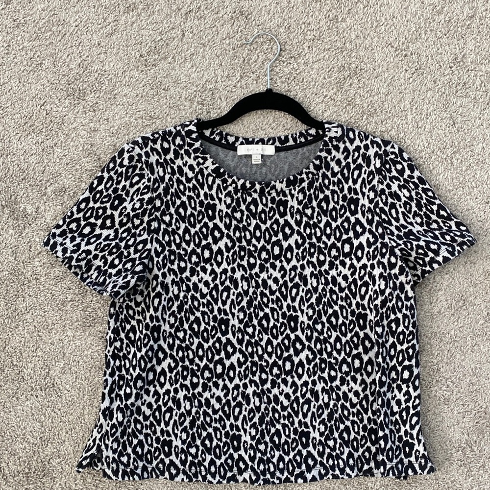 eri + ali leopard tee blouse